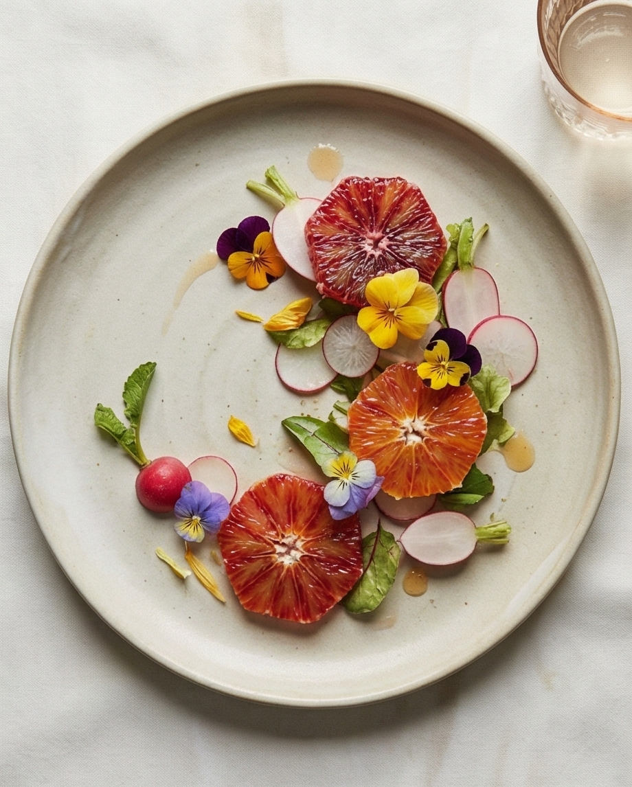 Farbpalette auf dem Teller